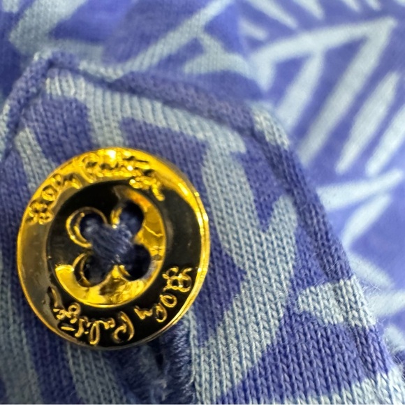 Lilly Pulitzer Fairfax 3/4 Sleeve Dress Alba Blue Easy Peasy Pintucks Tunic XS - Picture 11 of 12